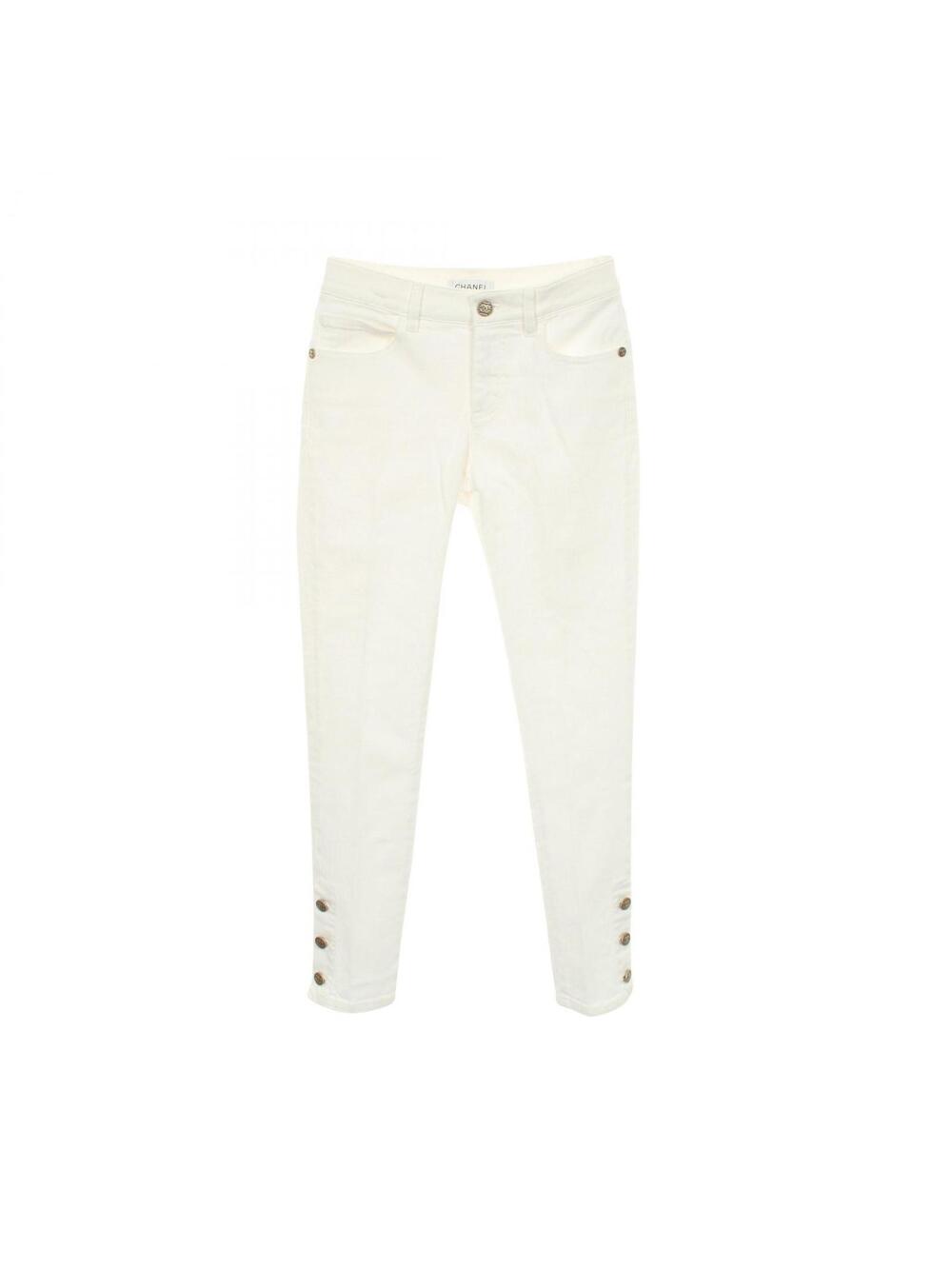 Chanel Coco Mark Button Denim Pants #34 #301269C60B
